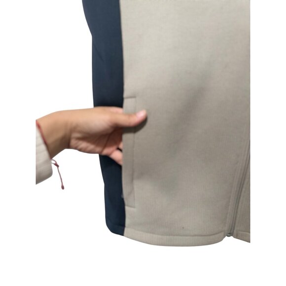 Sold Spyder Bandit Vest Men Large Beige Waffle Thermal Knit Full Zip Outdoor gor - Picture 9 of 14